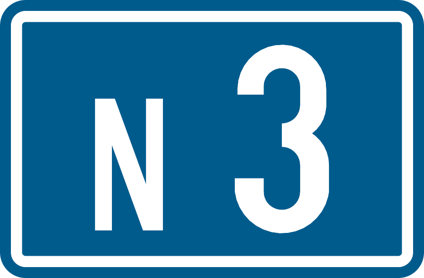 Bord F23a wegnummer gewone weg