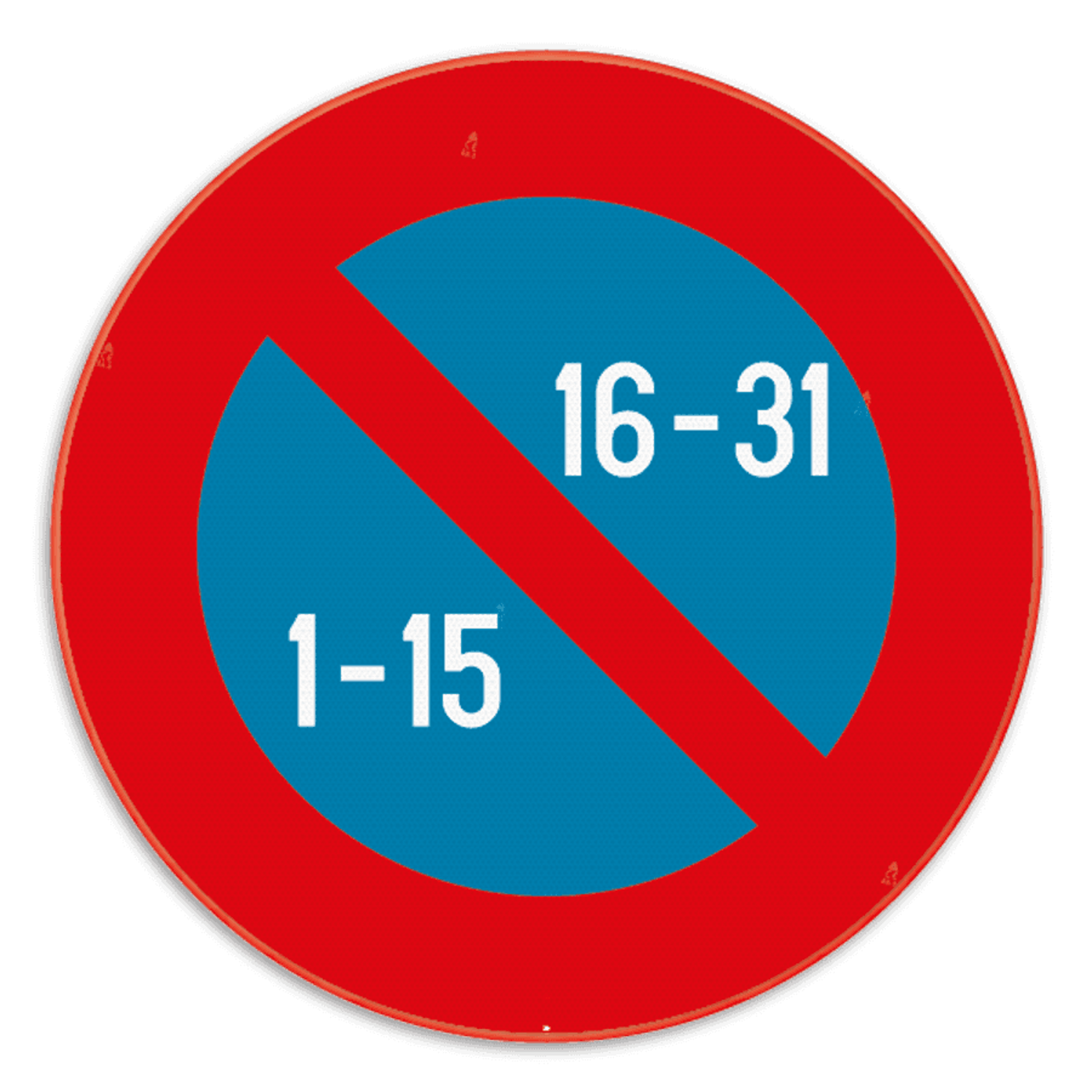 Bord E11 beurtelings parkeren