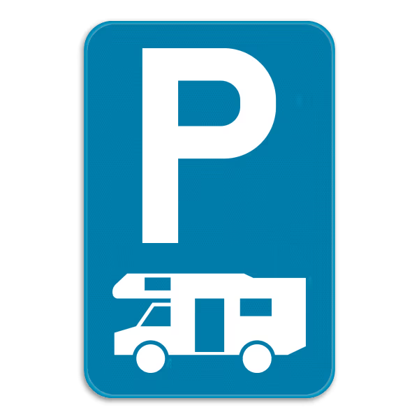 Bord E9h parkeren voor kampeerautos
