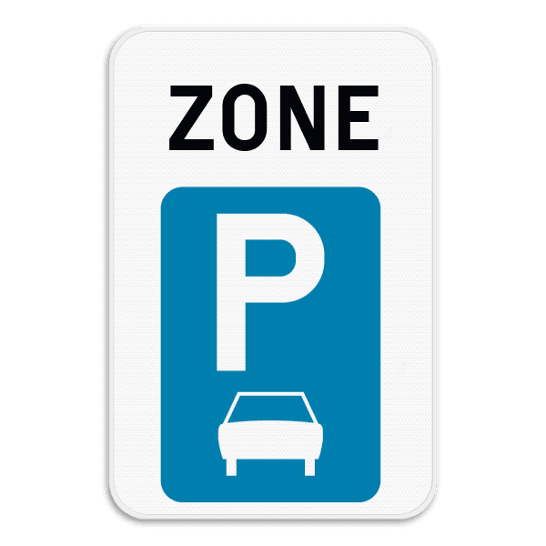 Zonebord ZE9 parkeerzone